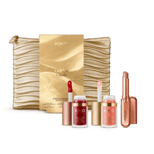 Conjunto de presente de beleza para lábios e bochechas golden oasis essential